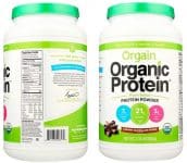 תוסף אבקת חלבון טבעונית אורגנית של חברת Orgain