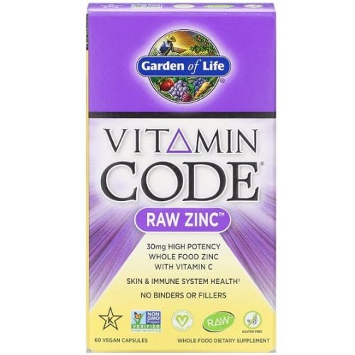 Vitamin Code Raw Zinc של חברת Garden of Life