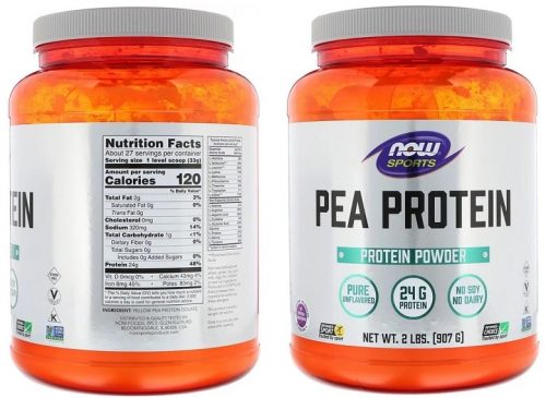 אבקת חלבון אפונה של חברת NOW Foods