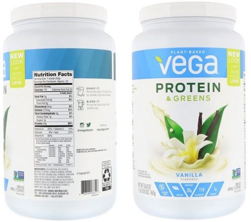 שייק ירקות ירוקים וחלבון של Vega