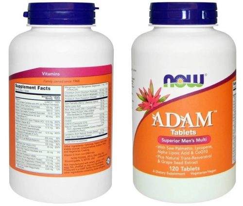 טבליות מולטי ויטמין ADAM של חברת Now Foods